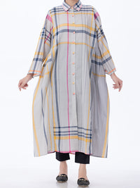 Grey Yarn-Dyed Tunic - ALP-LK-1368
