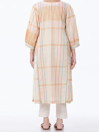 Cream Yarn-Dyed Tunic - ALP-LK-1369