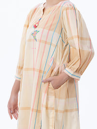 Cream Yarn-Dyed Tunic - ALP-LK-1369