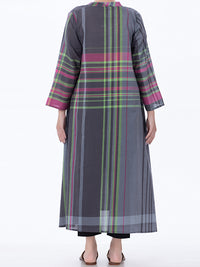 Dark Grey Yarn-Dyed Tunic - ALP-LK-1370