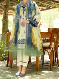 Ivory Lawn 3Pc Unstitched - ALP-3PS-1376