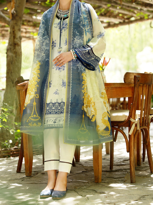 Ivory Lawn 3 Piece Unstitched - ALP-3PS-1376