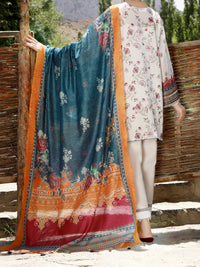 White Lawn 3Pc Unstitched - ALP-3PS-1377