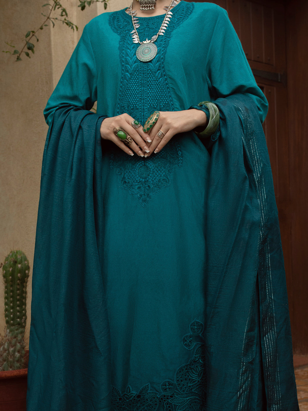 Turquoise 3 Piece Stitched - ALP-3PS-1398