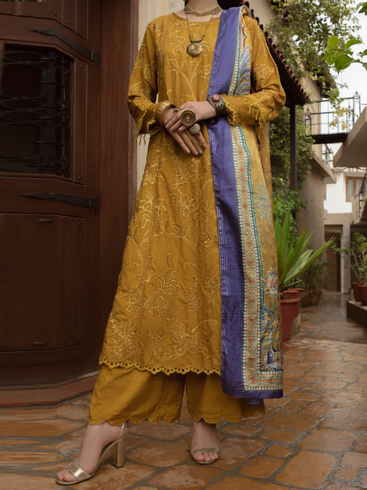Lime Green 3 Piece Stitched - ALP-3PS-1399
