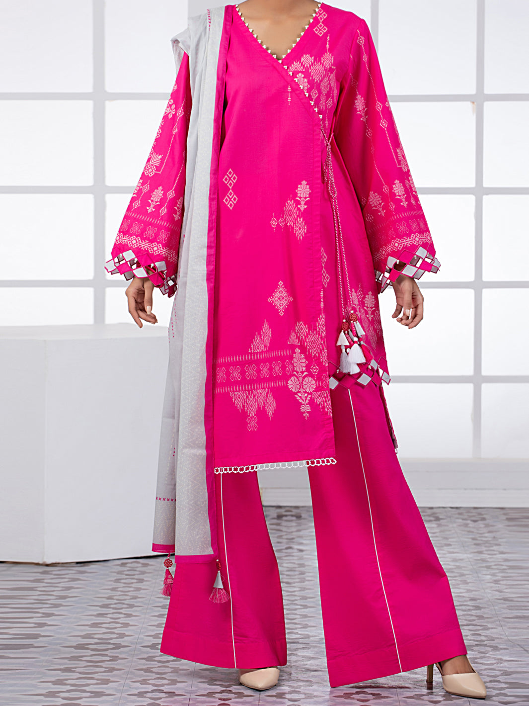 Fuchsia Lawn 2Pc Unstitched - ALP-2PS-1446A