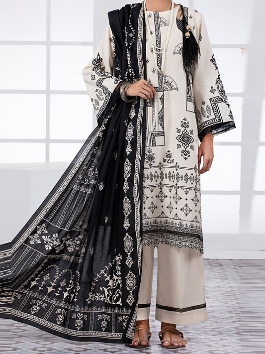 Black & White 2Pc Unstitched - ALP-2PS-1450A