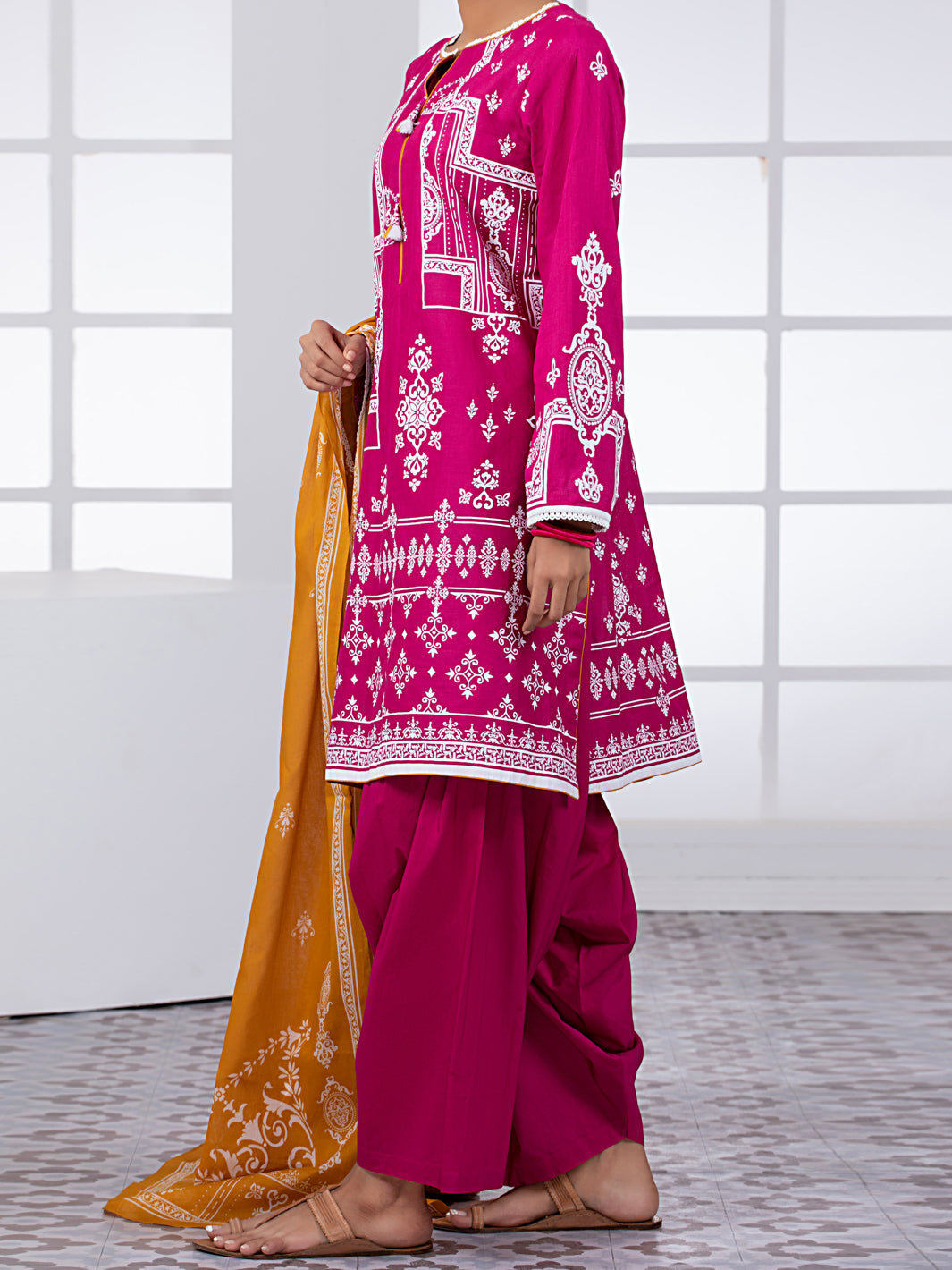 Pink Lawn 2Pc Unstitched - ALP-2PS-1450B