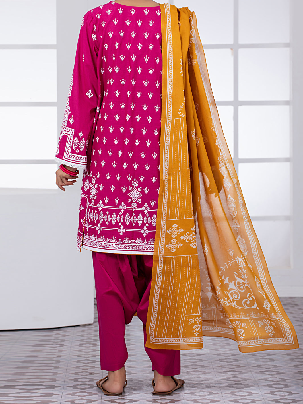 Pink Lawn 2Pc Unstitched - ALP-2PS-1450B