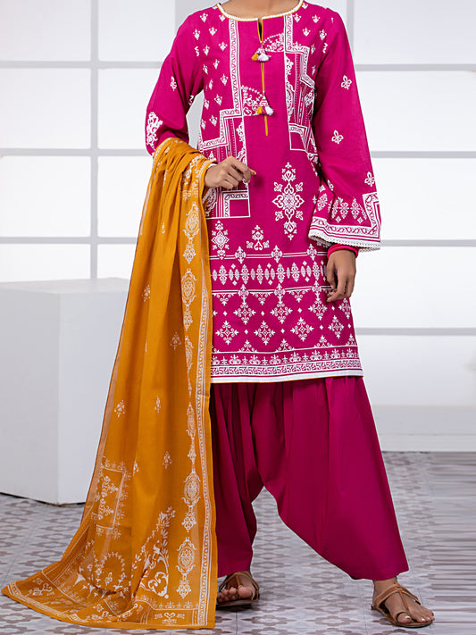 Pink Lawn 2Pc Unstitched - ALP-2PS-1450B