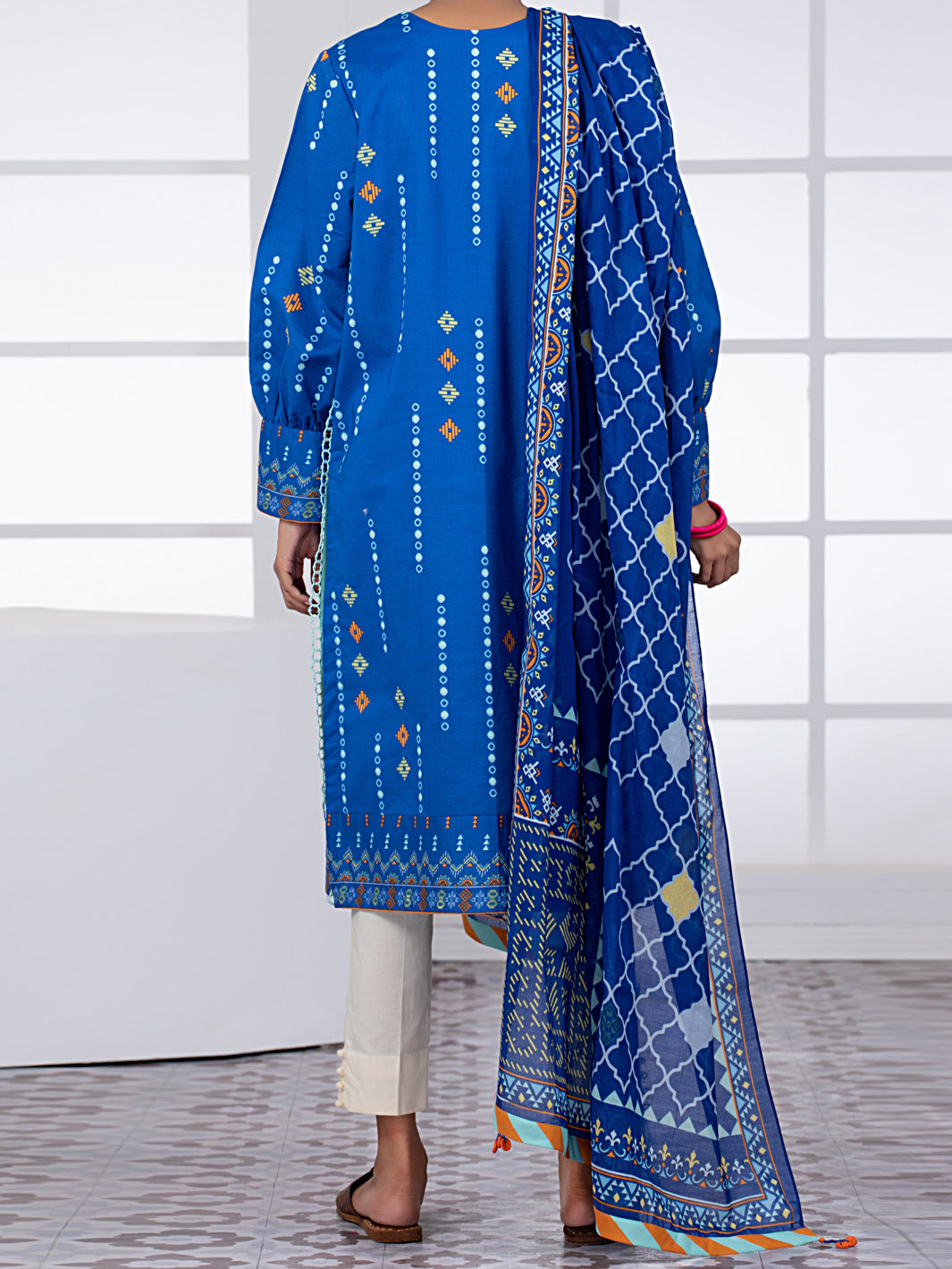 Navy Blue Lawn 2Pc Unstitched - ALP-2PS-1452A