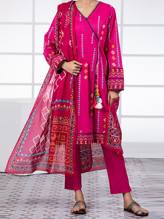 Pink Lawn 2Pc Unstitched - ALP-2PS-1452B