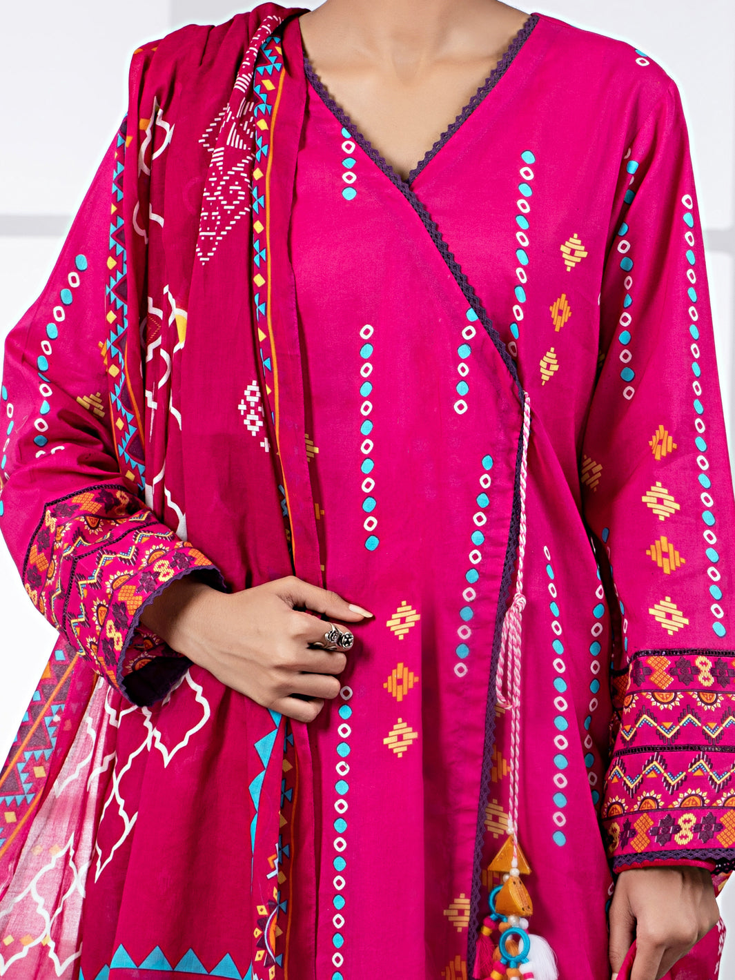 Pink Lawn 2Pc Unstitched - ALP-2PS-1452B