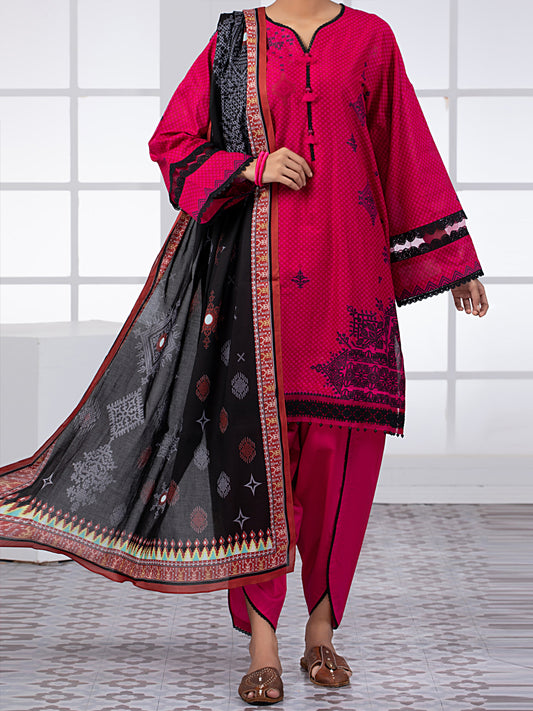 Red 2Pc Unstitched - ALP-2PS-1453A