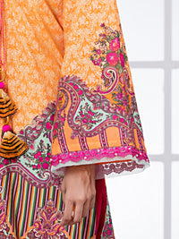 Orange Lawn 3Pc Unstitched - ALP-3PS-1475