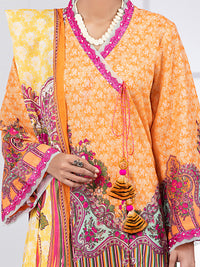 Orange Lawn 3Pc Unstitched - ALP-3PS-1475