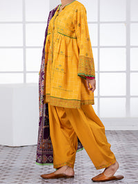 Yellow Lawn 3Pc Unstitched - ALP-3PS-1492