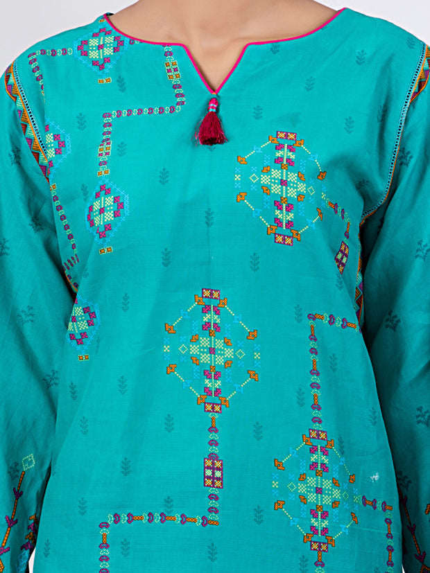 Turquoise Lawn 3 Piece Unstitched - ALP-3PS-1494