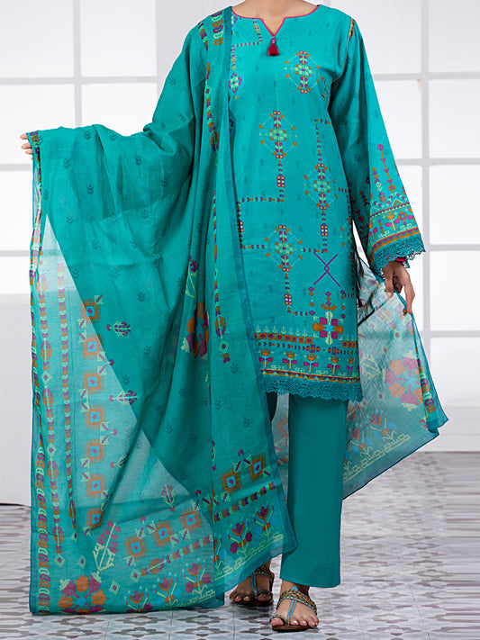 Turquoise Lawn 3Pc Unstitched - ALP-3PS-1494