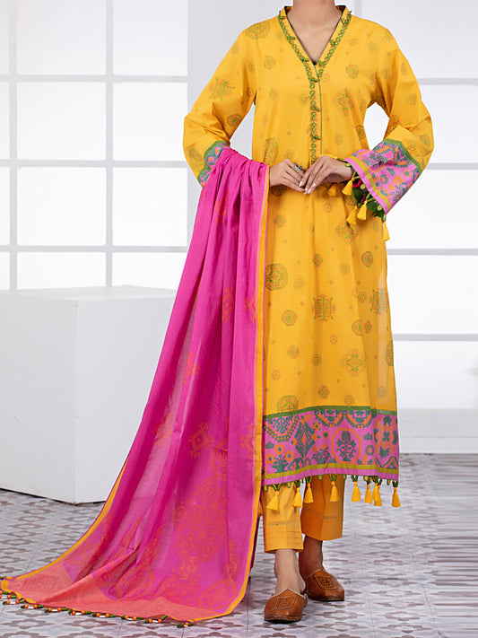 Yellow Lawn 3Pc Unstitched - ALP-3PS-1497