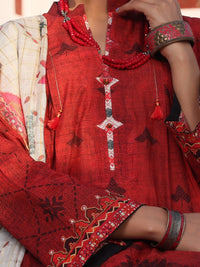 Maroon Lawn 3 Piece Stitched - ALP-3PS-1118/S
