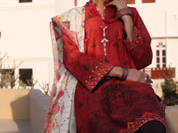 Maroon Lawn 3 Piece Stitched - ALP-3PS-1118/S