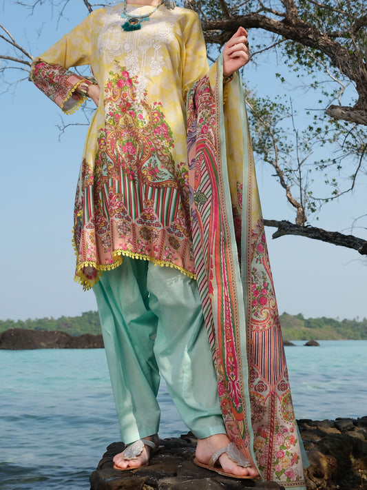 Pink Lawn 3 Piece Unstitched - ALP-3PS-850
