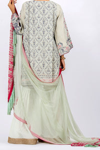 Off White Jacquard 3Pc Stitched - ALP-534