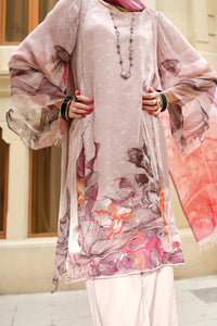 Pink Chiffon 3 Piece Stitched - ALP-684