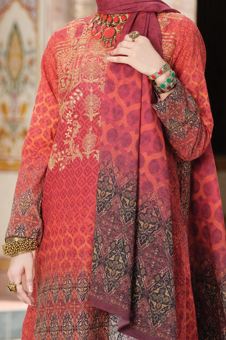 Red Lawn 3Pc Stitched - ALP-747