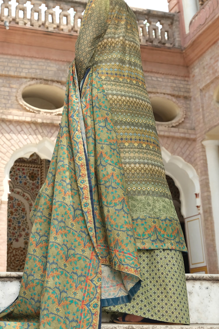 Green Lawn 3 Piece Stitched - ALP-749