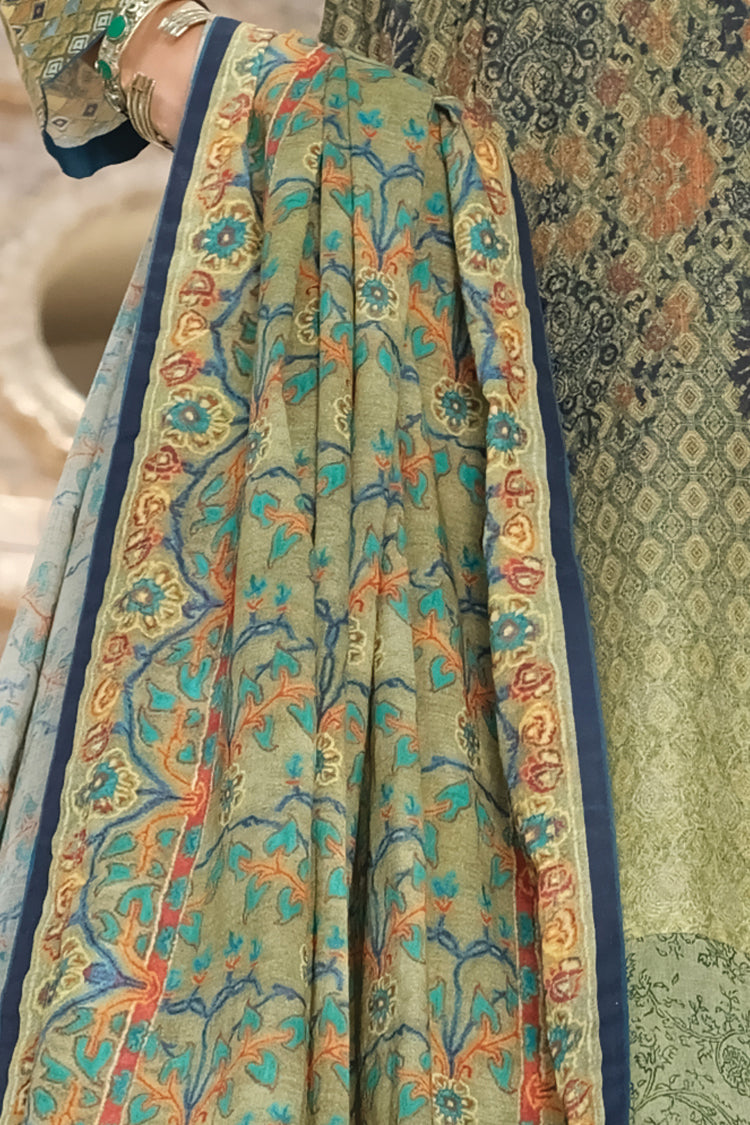 Green Lawn 3 Piece Stitched - ALP-749