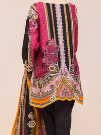Black Lawn 3 Piece Stitched - ALP-3PS-778