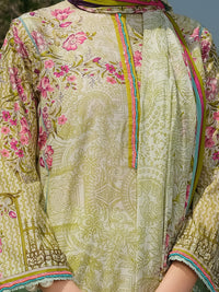 Olive Lawn 3 Piece Stitched - ALP-3PS-784