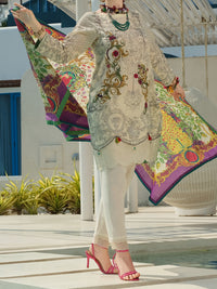 Off White Lawn 3Pc Stitched - ALP-3PS-802