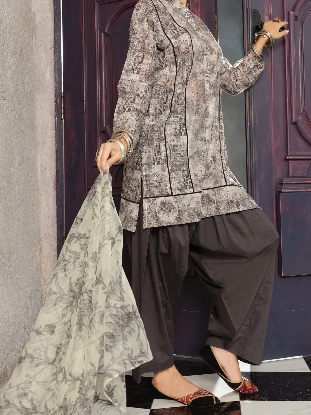 Beige 3Pc Stitched - ALP-3PS-806