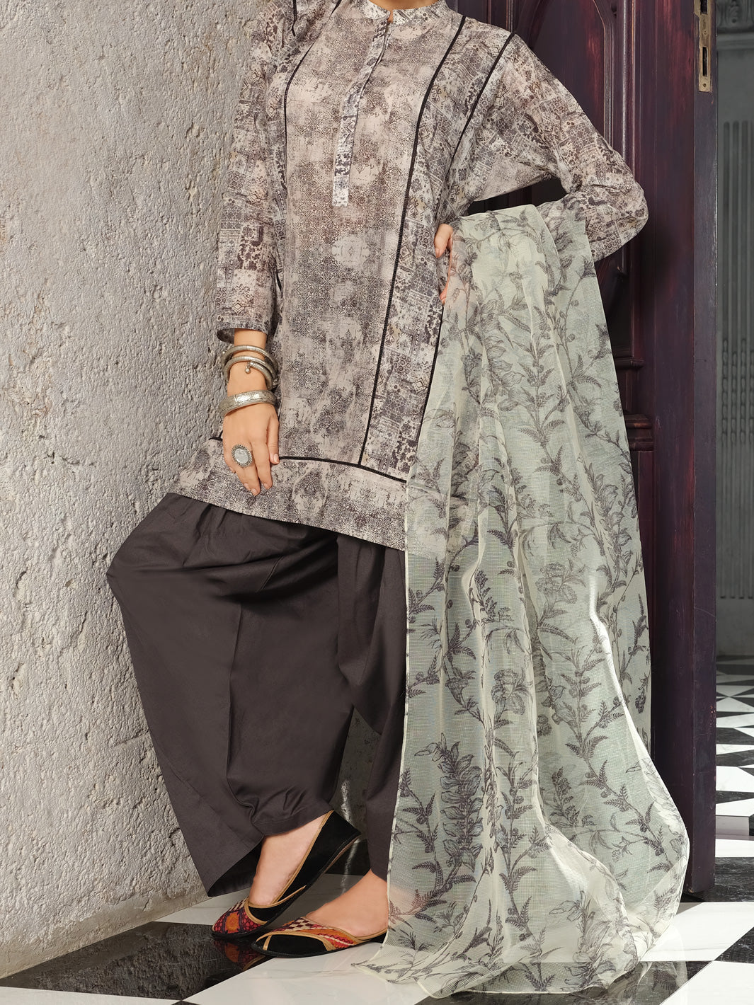 Beige 3Pc Stitched - ALP-3PS-806