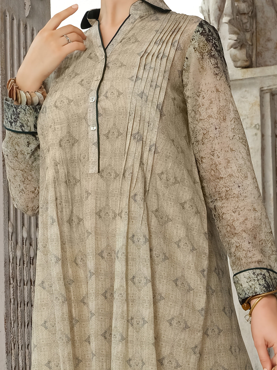 Beige 3Pc Stitched - ALP-3PS-810
