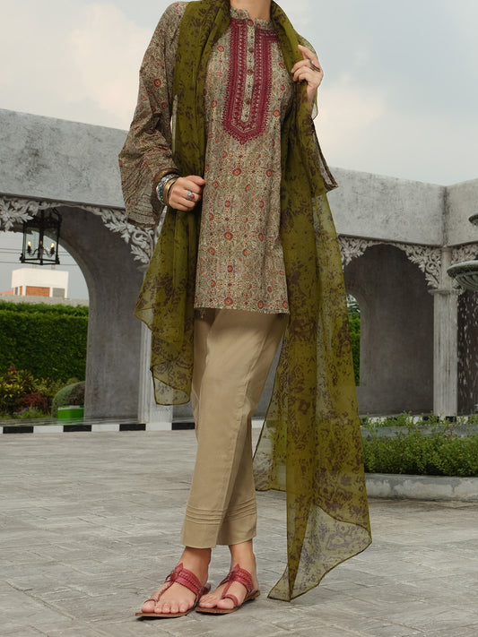 Green 3 Piece Stitched - ALP-3PS-811