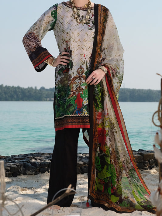 Light Green 3 Piece Unstitched - ALP-3PS-820