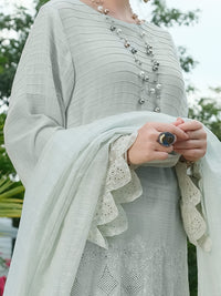 Sea Green Schiffli Lawn 3Pc Stitched - ALP-3PS-827