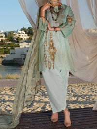 Aqua Lawn 3Pc Stitched - ALP-3PS-887