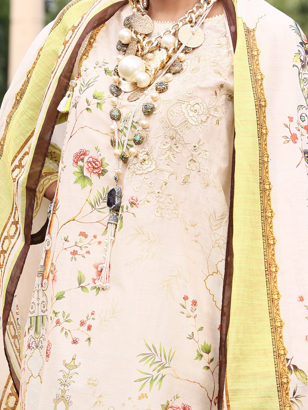 Off White Lawn 3 Piece Stitched - ALP-3PS-924/S