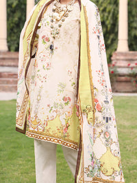 Off White Lawn 3 Piece Stitched - ALP-3PS-924/S