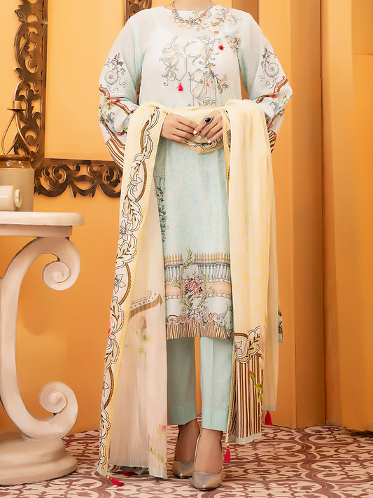 Aqua Lawn 3Pc Unstitched - ALP-930