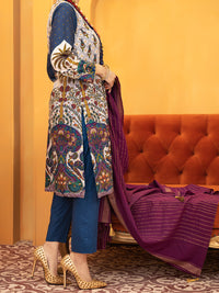 Blue Lawn 3Pc Stitched - ALP-934
