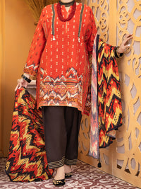 Red Lawn 3Pc Stitched - ALP-936