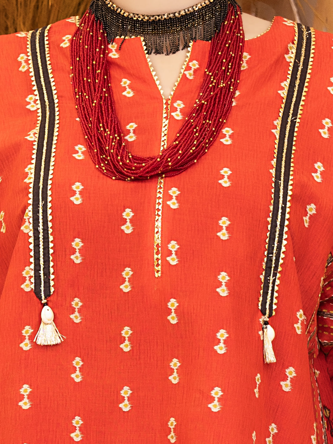Red Lawn 3Pc Stitched - ALP-936