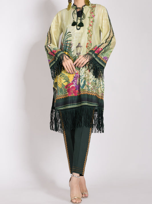 Pista Green Lawn 2Pc Unstitched - ALP-2PS-997