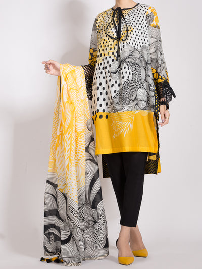 Yellow Lawn 2 Piece Unstitched - ALP-2PS-999
